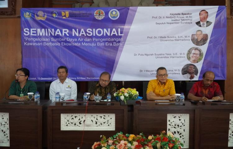 NATIONAL SEMINAR "Water Resources Management and Ecotourism-Based Area Development Towards a New Era of Bali"