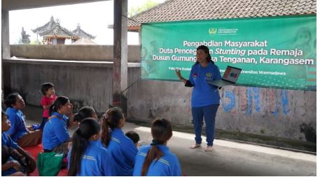 Unwar Fokuskan PKM Pencegahan Stunting pada Remaja di Desa Tenganan